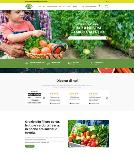 Sito web E-commerce alimentari