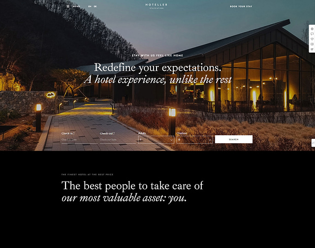 web design sito web per hotel