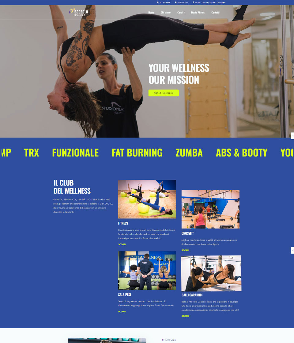 Creazione sito web yoga